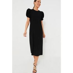 POMANDER PLACE Black Short Sleeve Vesty Maxi Dress Size M NWT